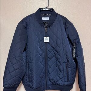 Calvin Klein Navy Blue Quilted Jacket